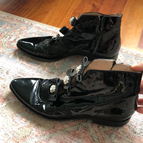 Chloe rhinestone patent leather ankle booties - Picture 6 of 10